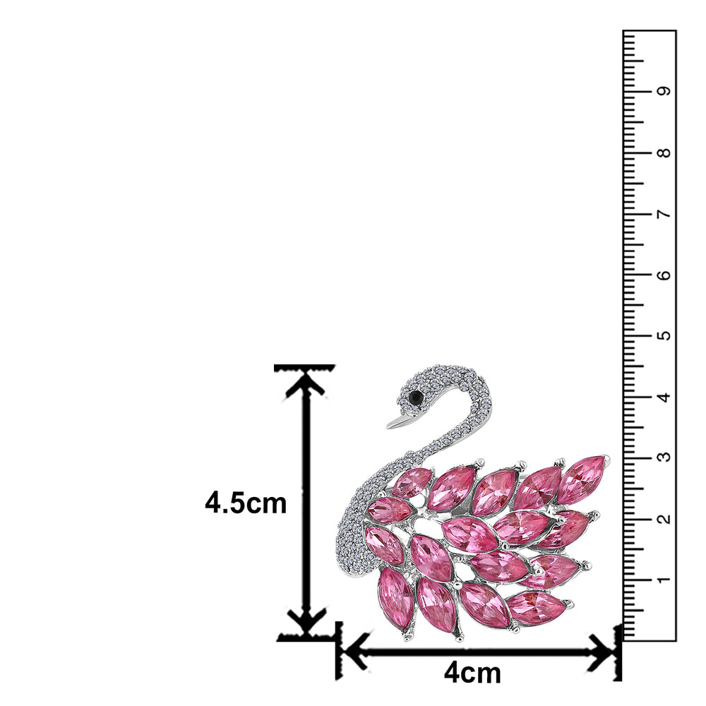 Sparkling Crystals Swan Brooch / Lapel Pin for Women