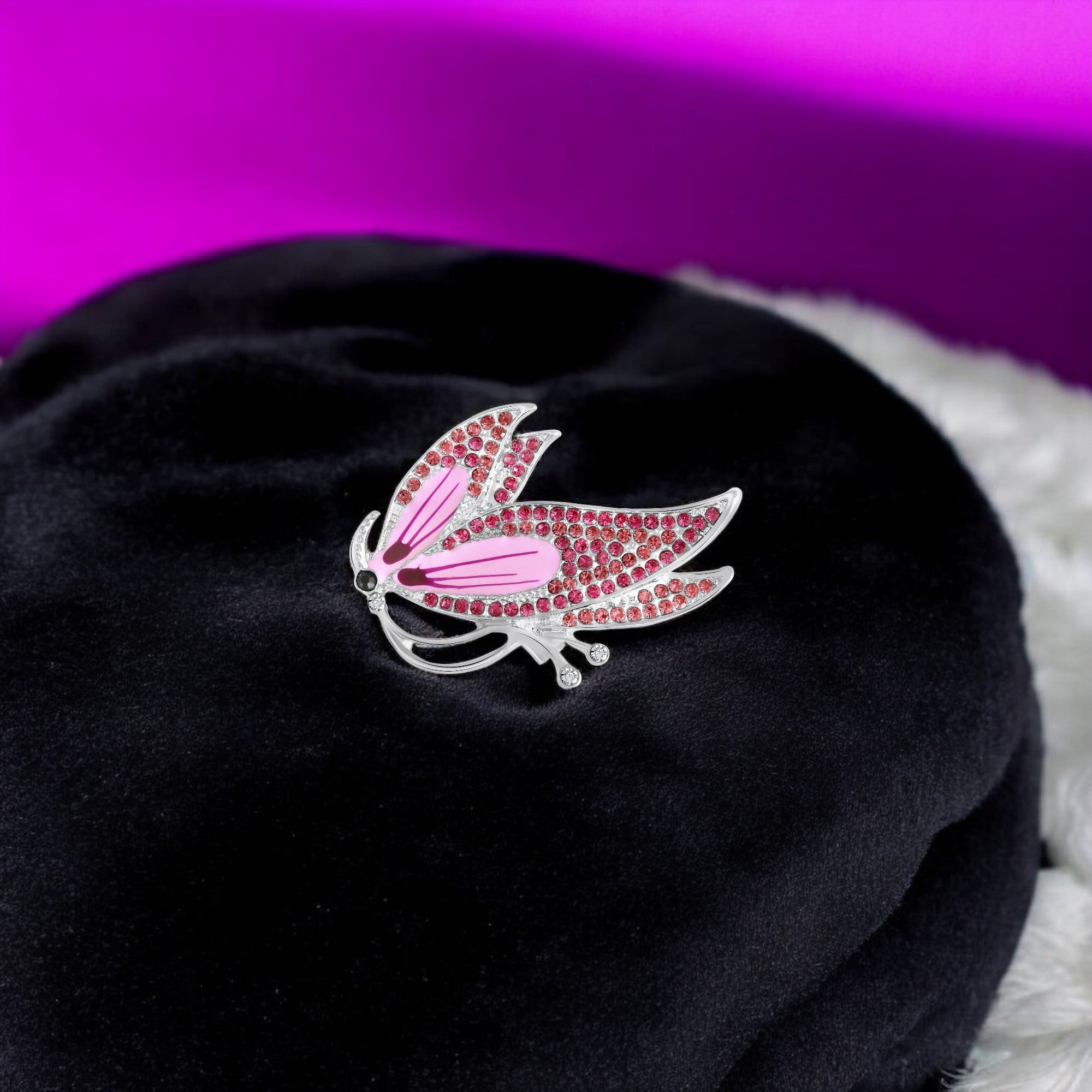 Meenakari Work Enamel Trendy Butterfly-Shaped Lapel Pin