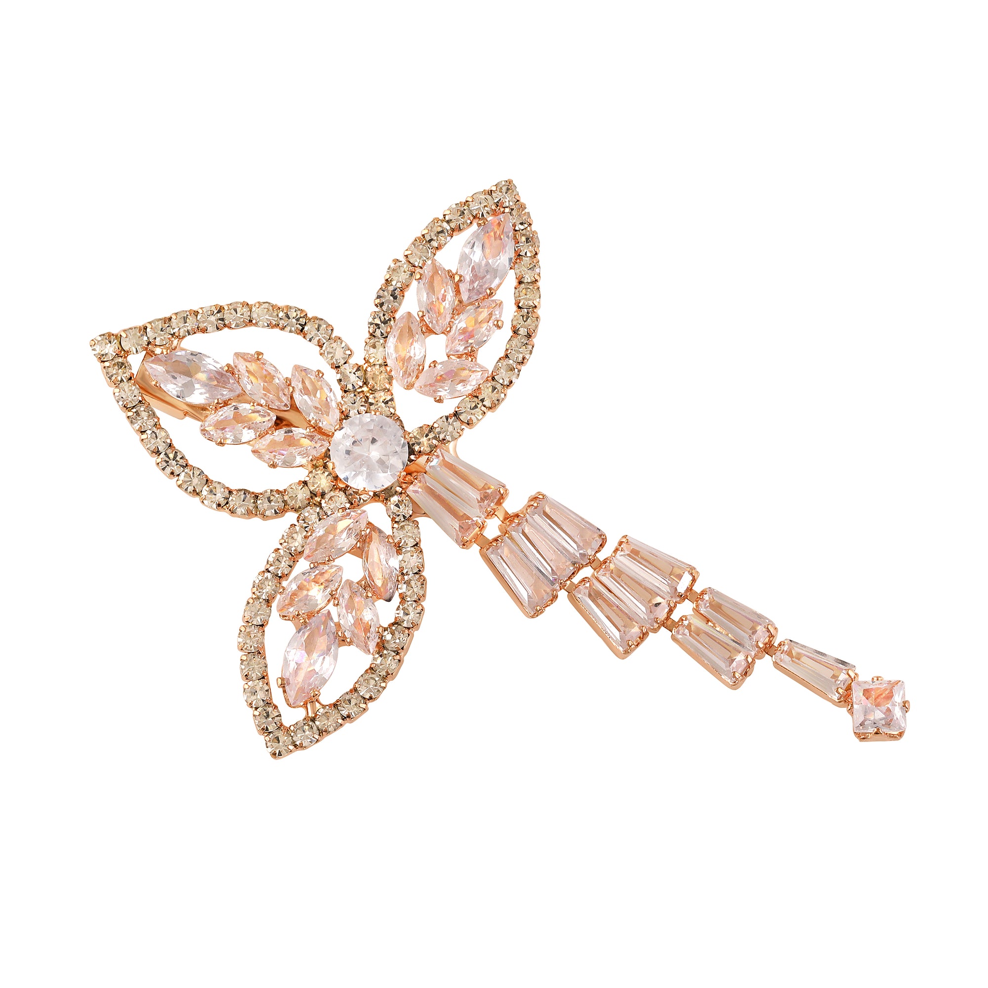 Flower Studded Stone Brooch