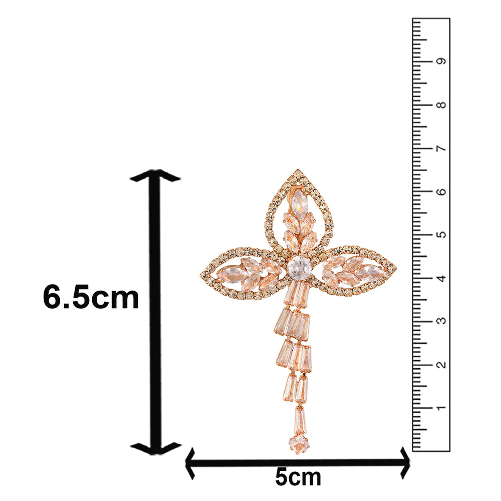 Flower Studded Stone Brooch