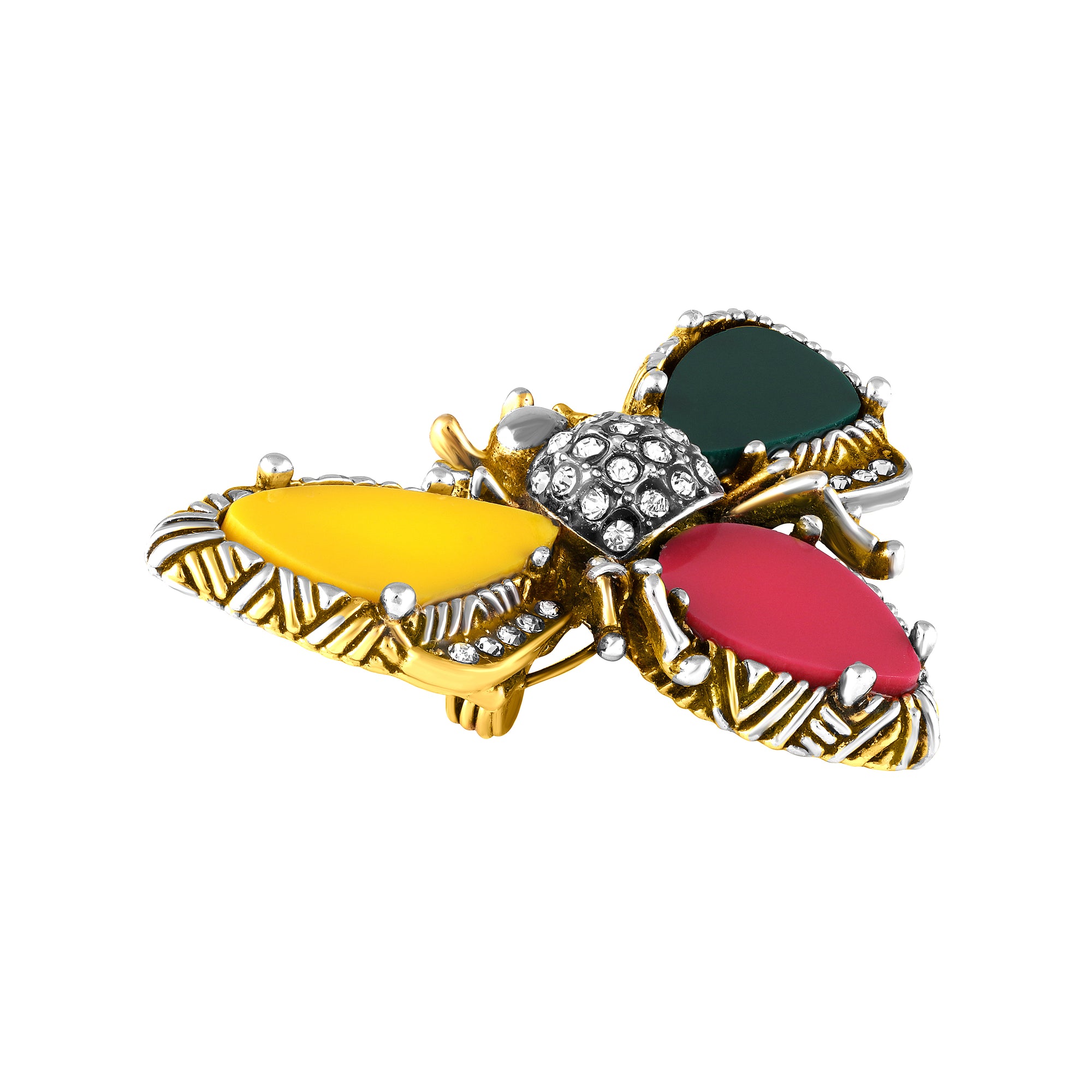 Two Tone Bee-Shaped Brooch / Lapel Pin