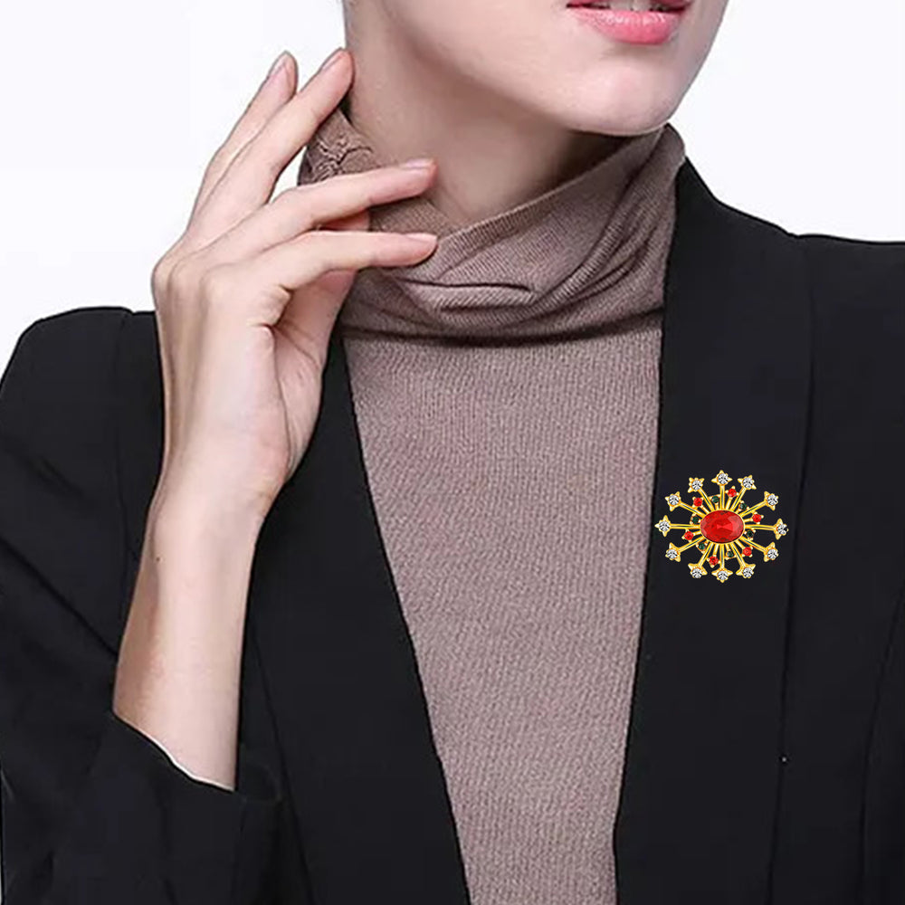 Elegant Vintage Crystal Womens Brooch