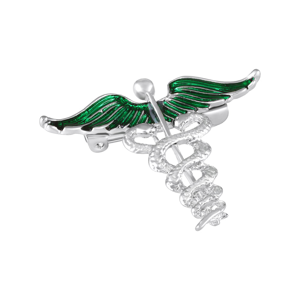 Green Meenakari Enamel Doctor Brooch
