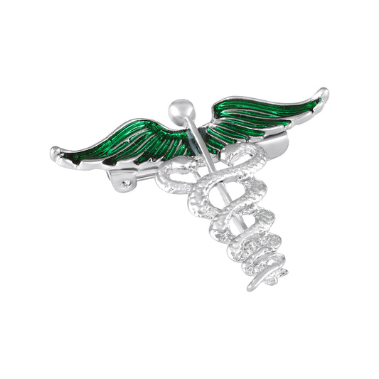 Green Meenakari Enamel Doctor Brooch