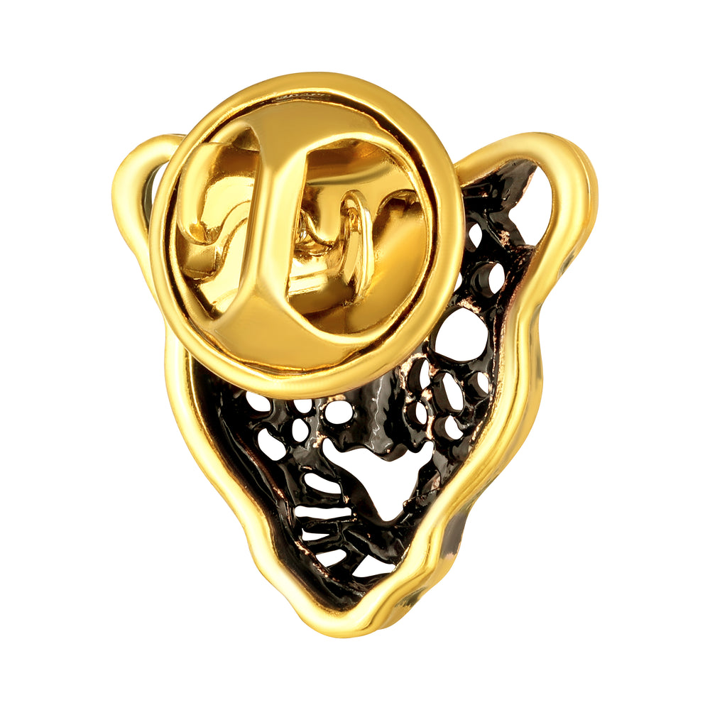 Lion-Face-Shaped Brooch / Lapel / Collar Pin