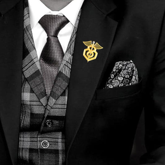 Elegant Unisex Doctor Brooch / Medical Theme Lapel Pin