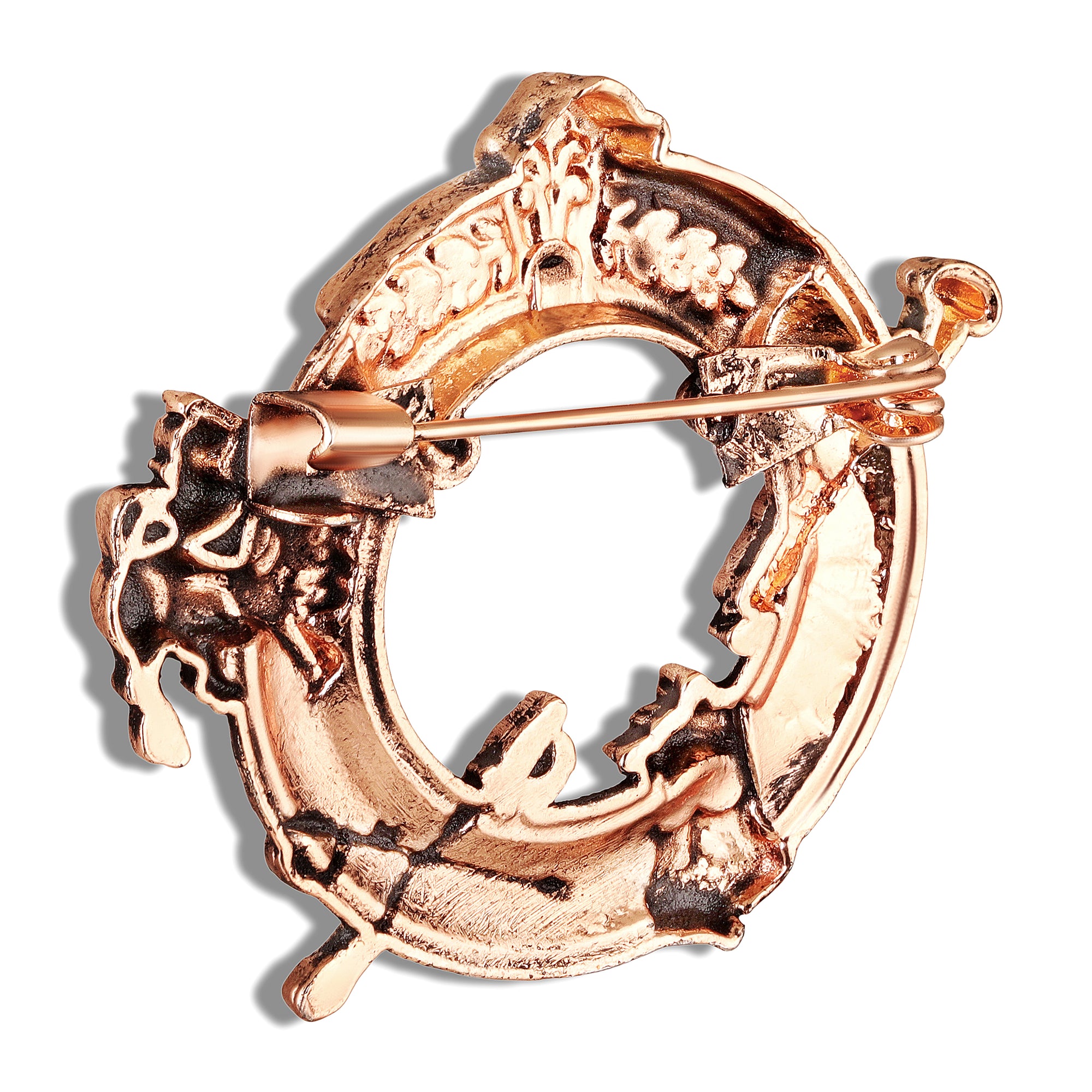 Regal Emblem Ring Brooch for Men
