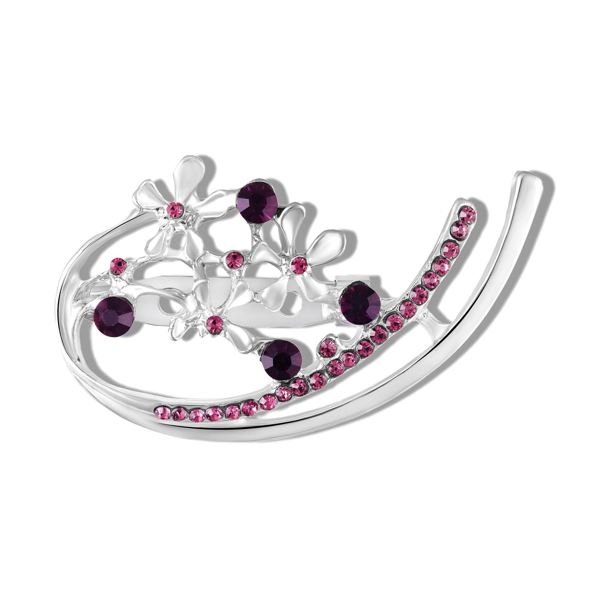 Floral Arc Colourful Brooch