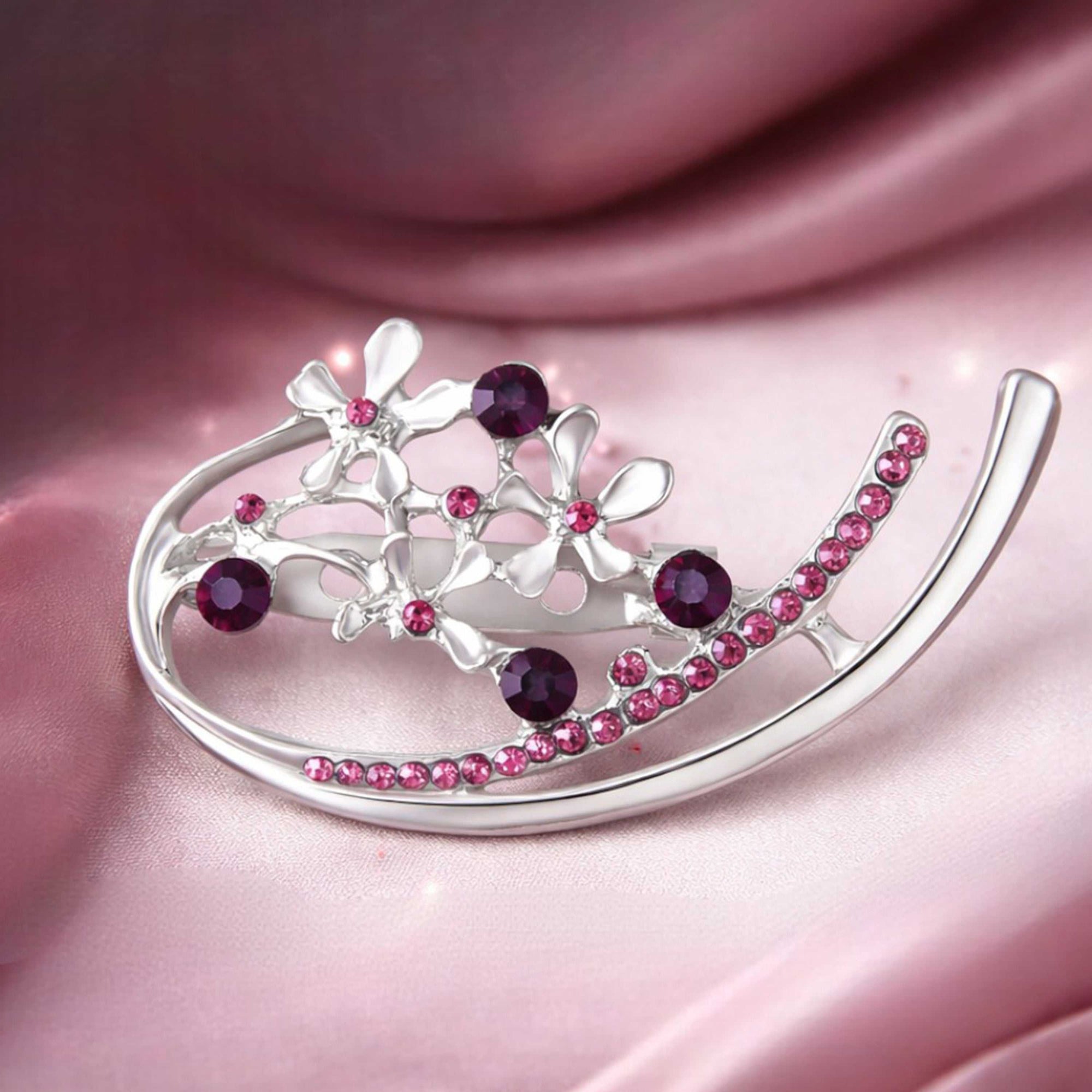 Floral Arc Colourful Brooch