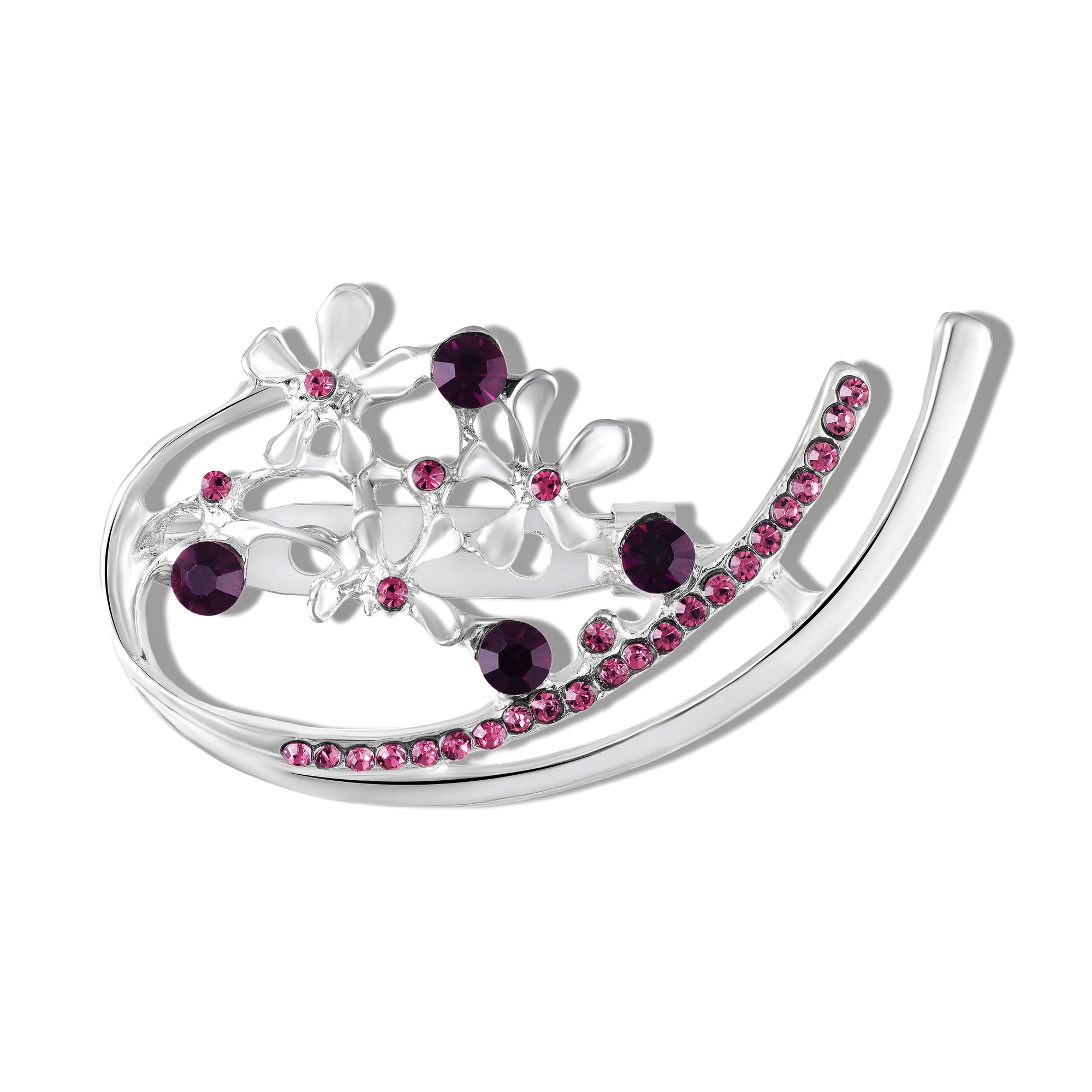 Floral Arc Colourful Brooch