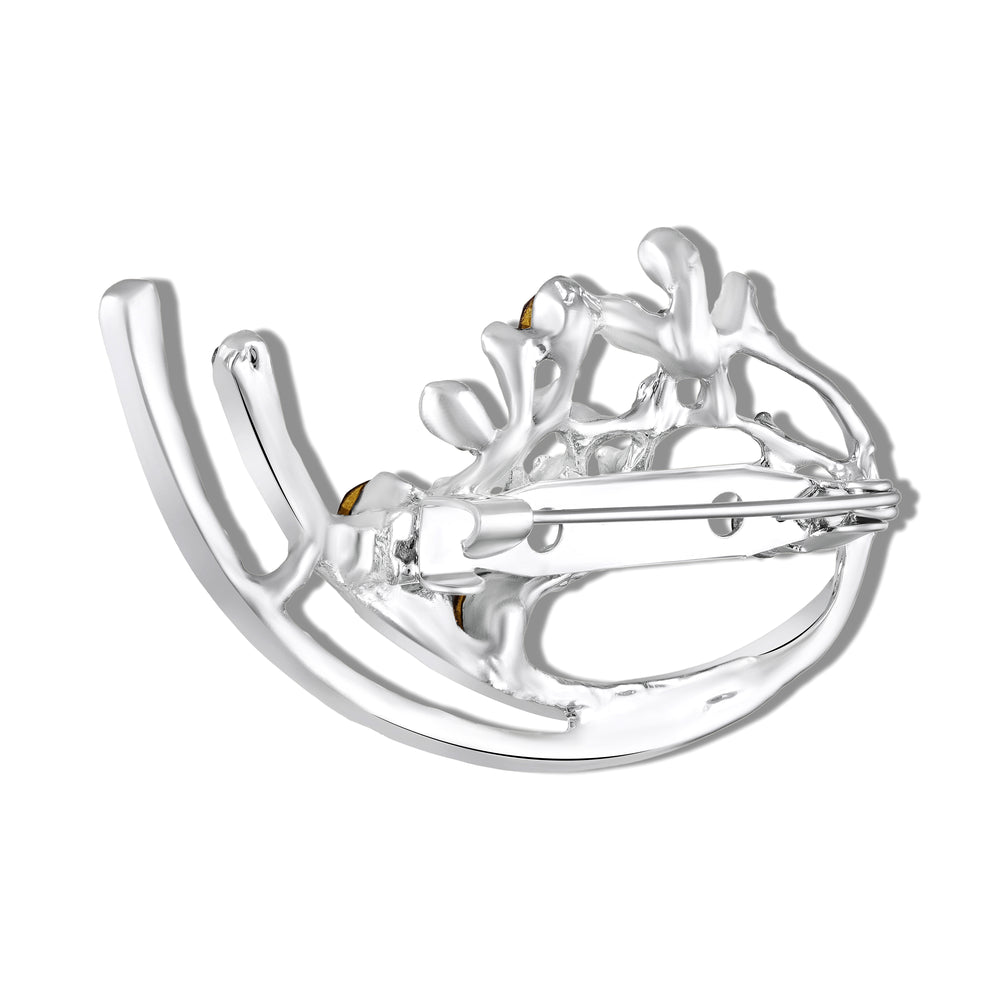 Floral Arc Colourful Brooch
