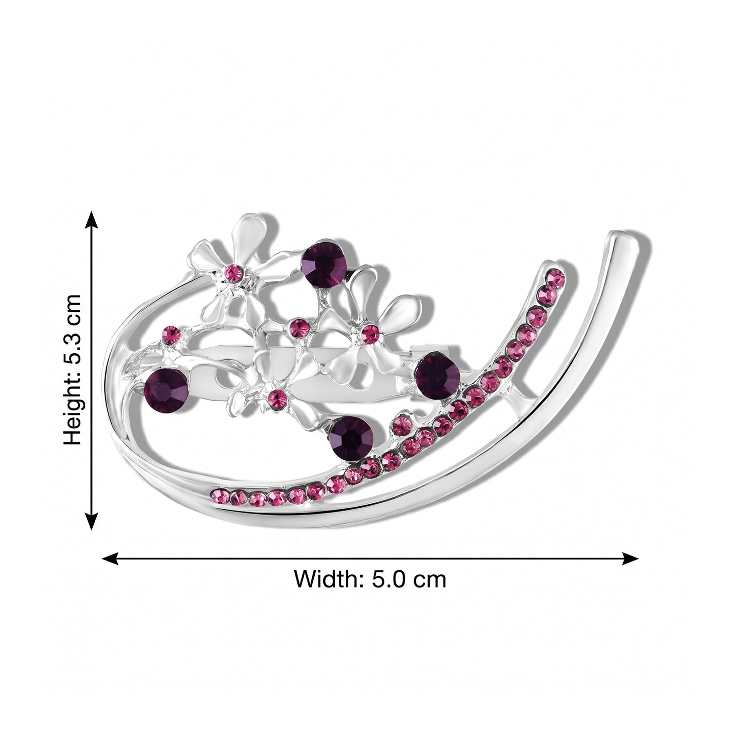 Floral Arc Colourful Brooch