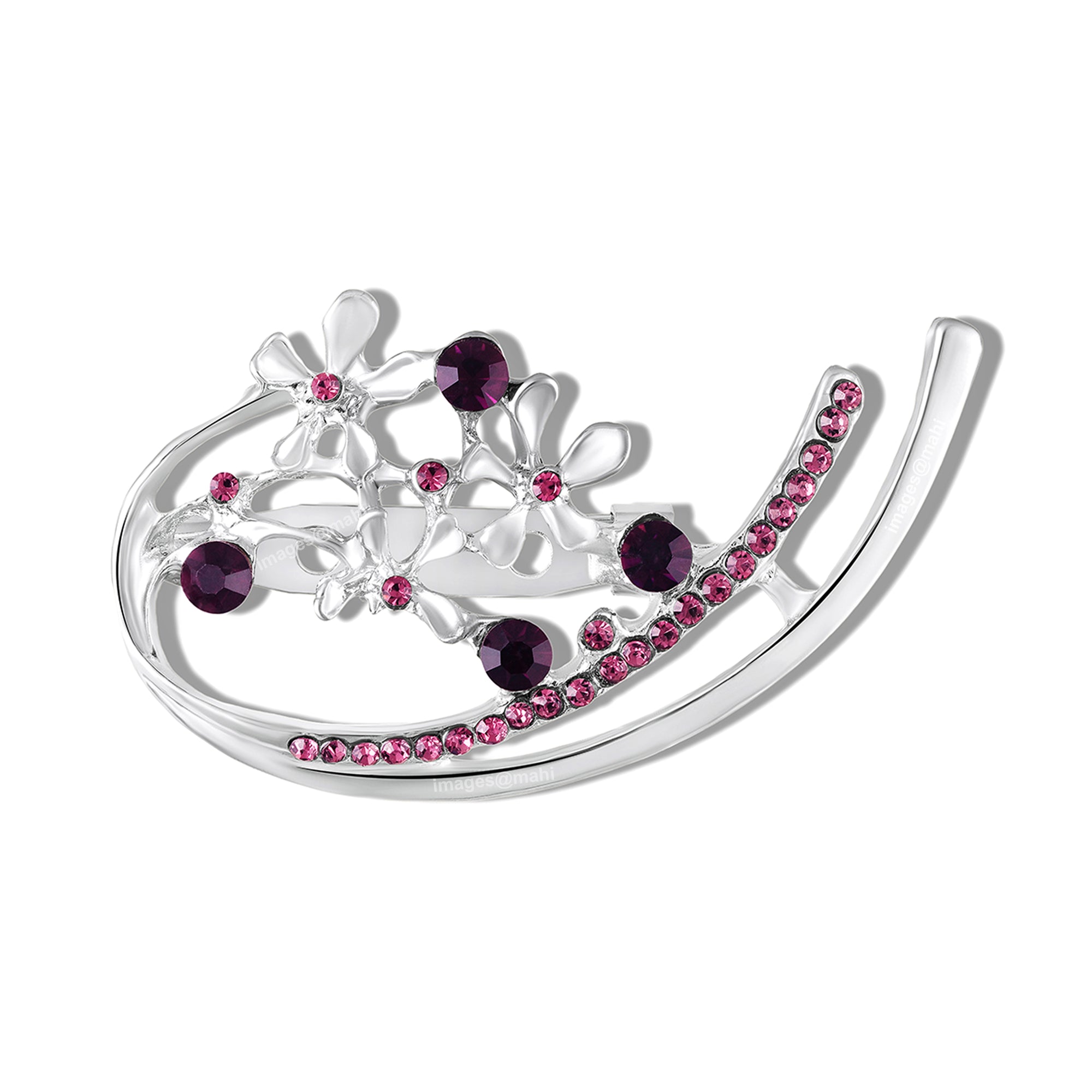 Floral Arc Colourful Brooch