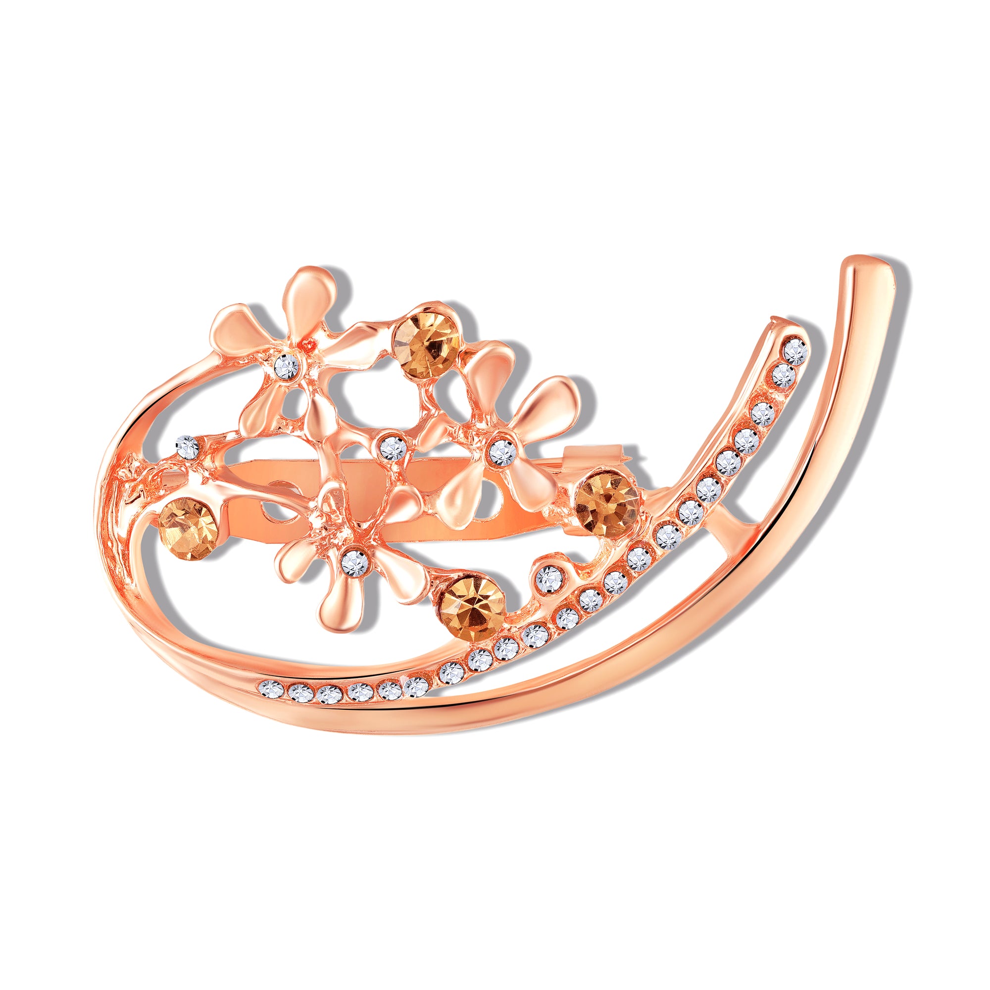 Floral Arc Colourful Brooch