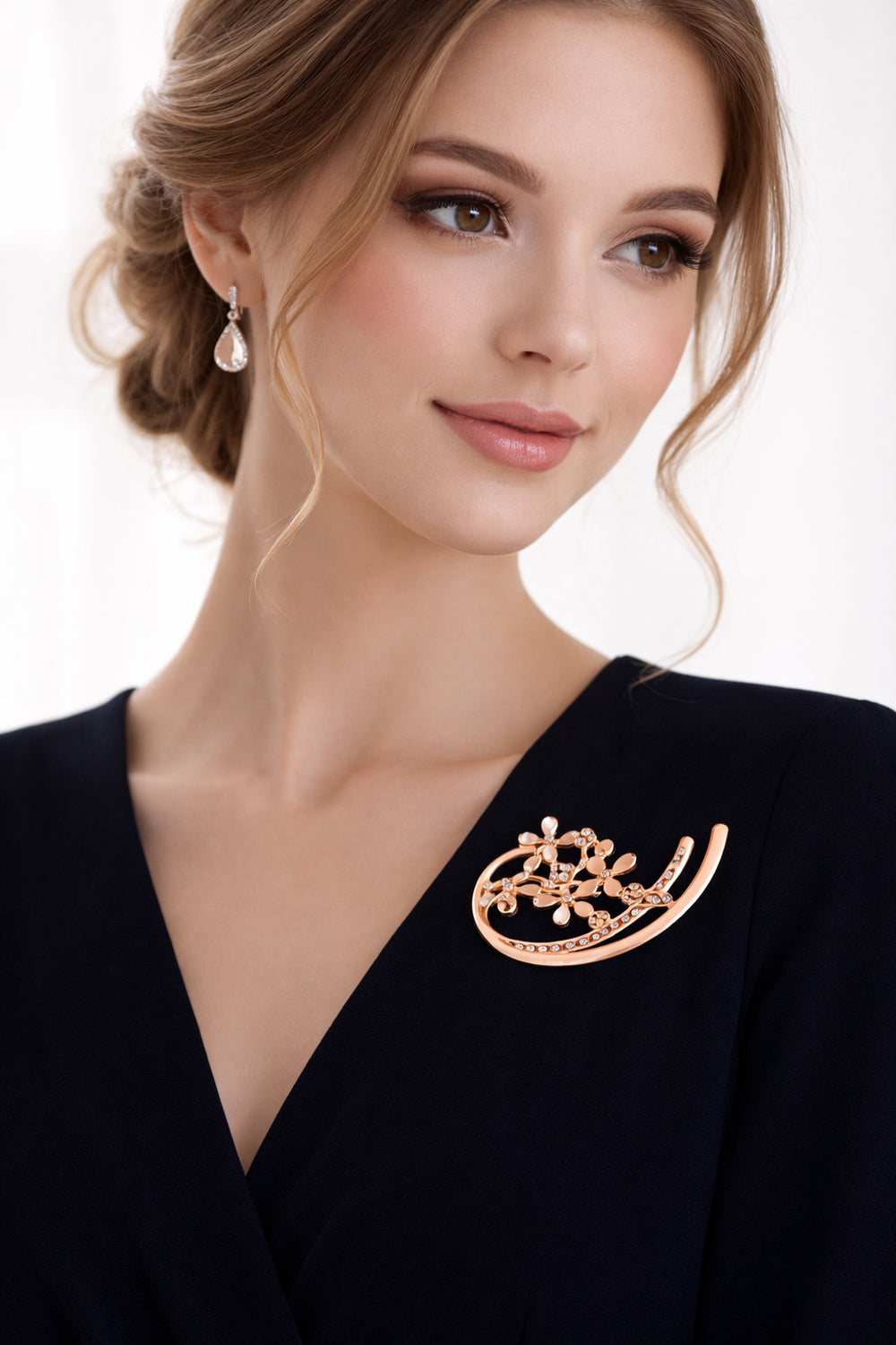 Floral Arc Colourful Brooch