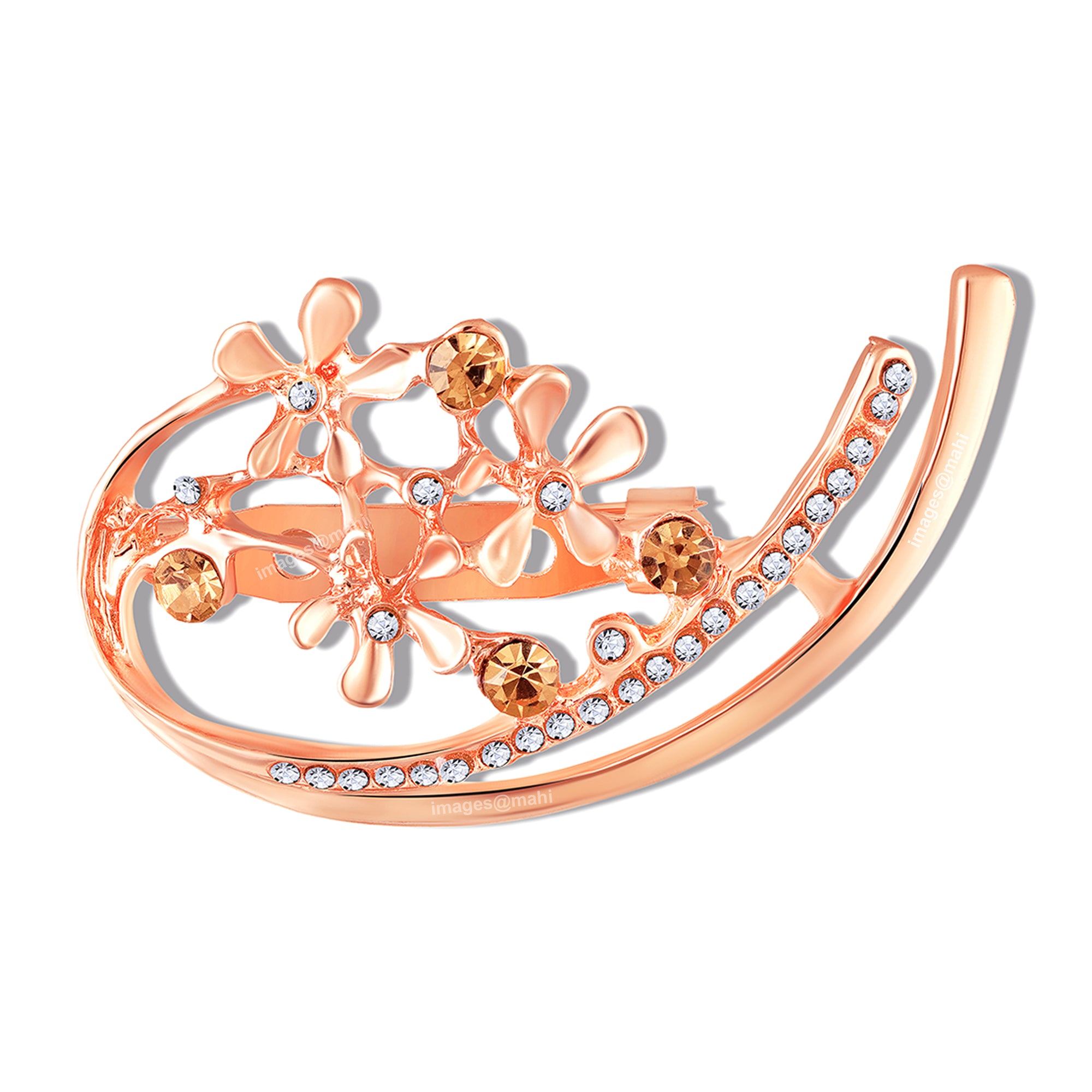 Floral Arc Colourful Brooch