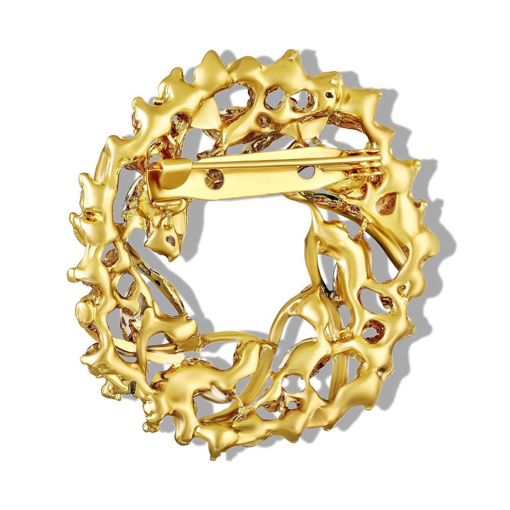 Circular Vine Womens Lapel Pin Brooch