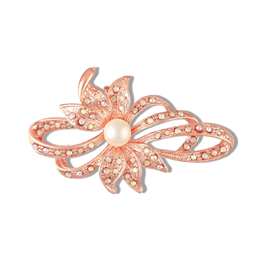 Elegant Bow-Loop Floral Brooch / Lapel Pin