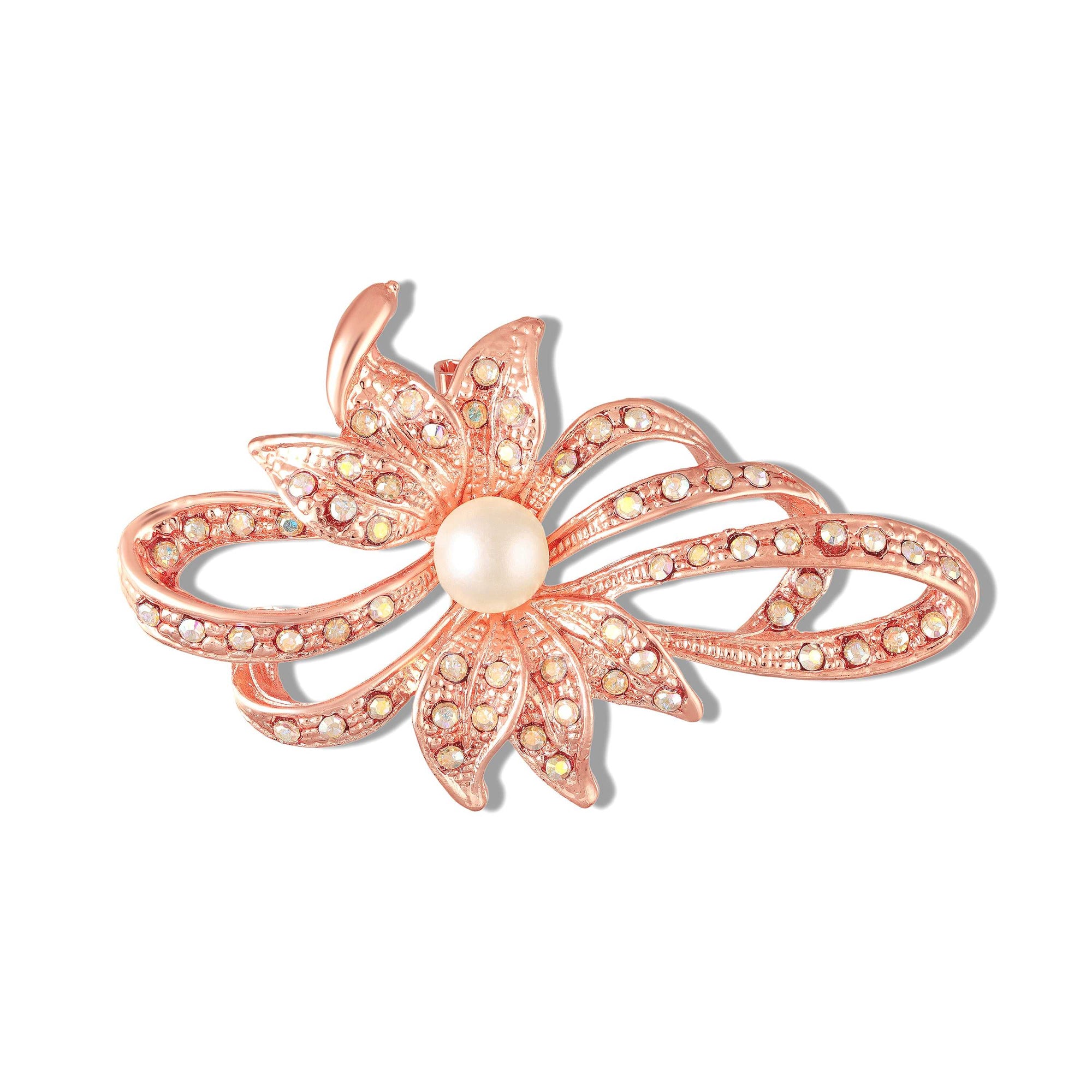 Elegant Bow-Loop Floral Brooch / Lapel Pin