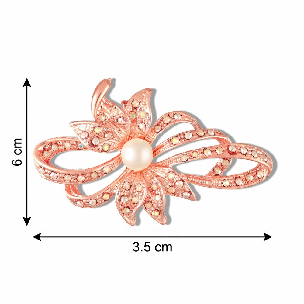 Elegant Bow-Loop Floral Brooch / Lapel Pin