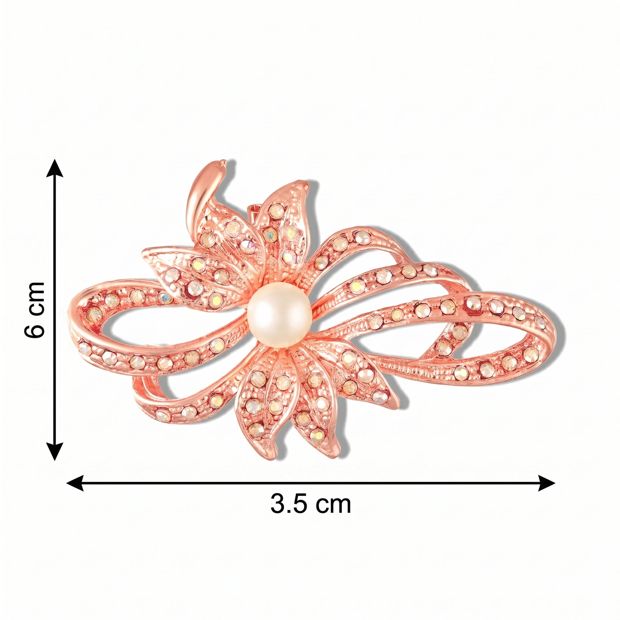 Elegant Bow-Loop Floral Brooch / Lapel Pin