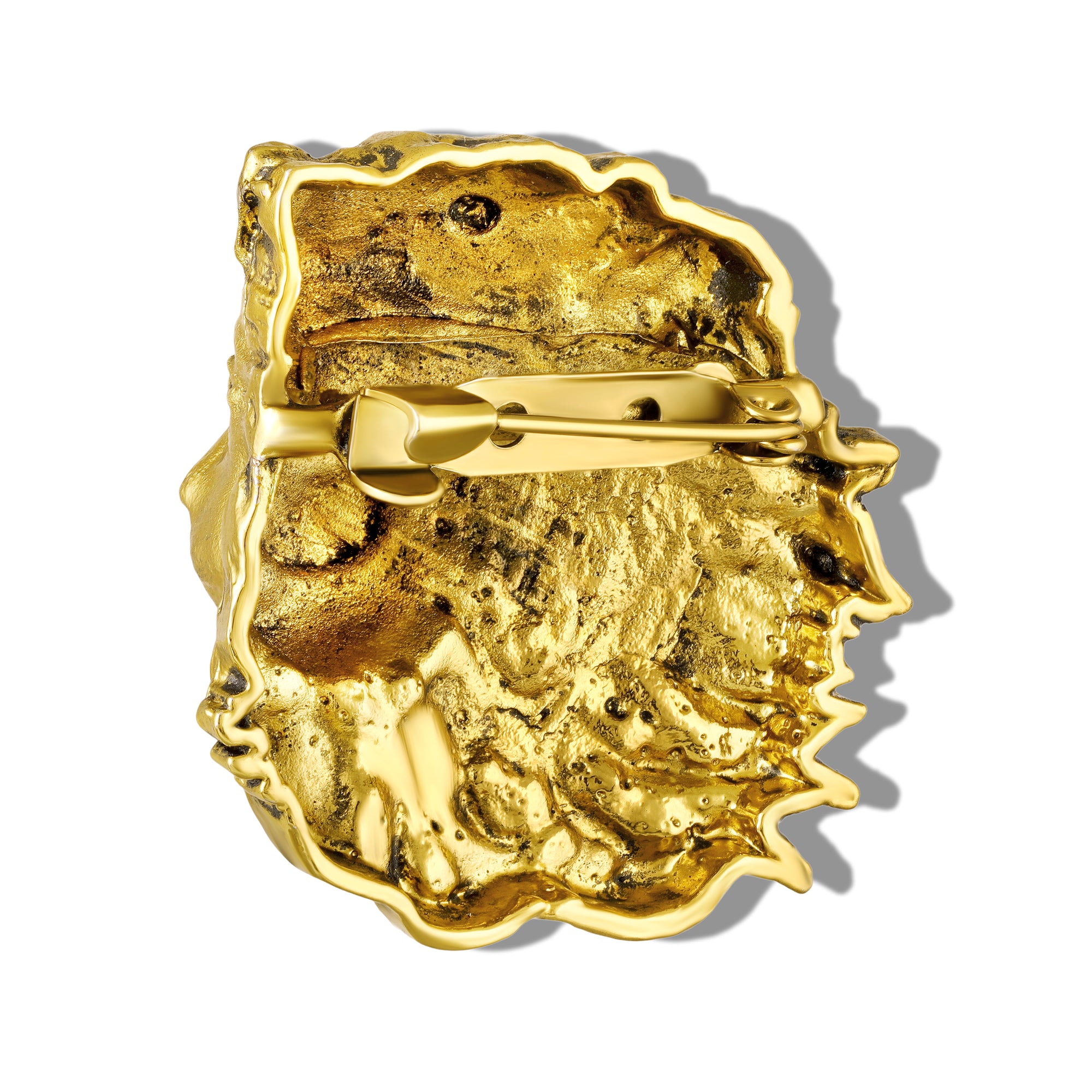 Royal Lion-Head-Shaped Brooch for Men