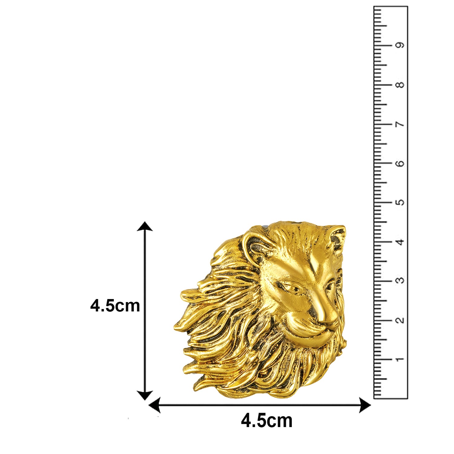 Royal Lion-Head-Shaped Brooch for Men