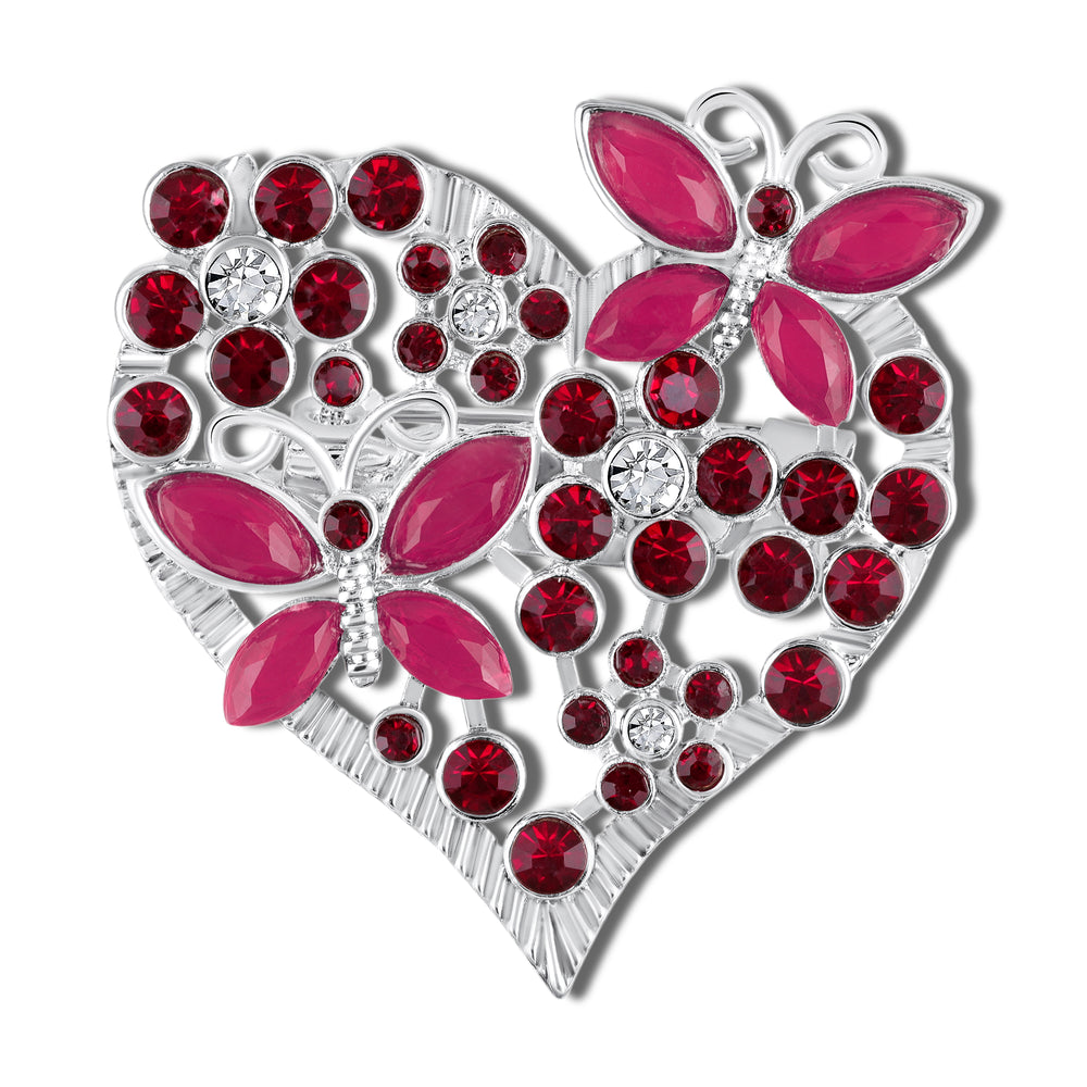 Butterfly Heart Brooch