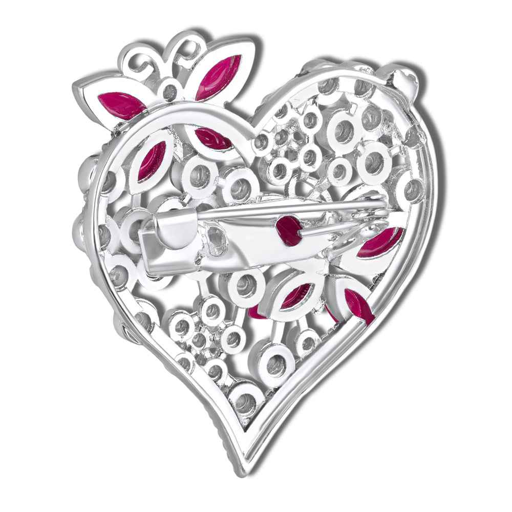 Butterfly Heart Brooch