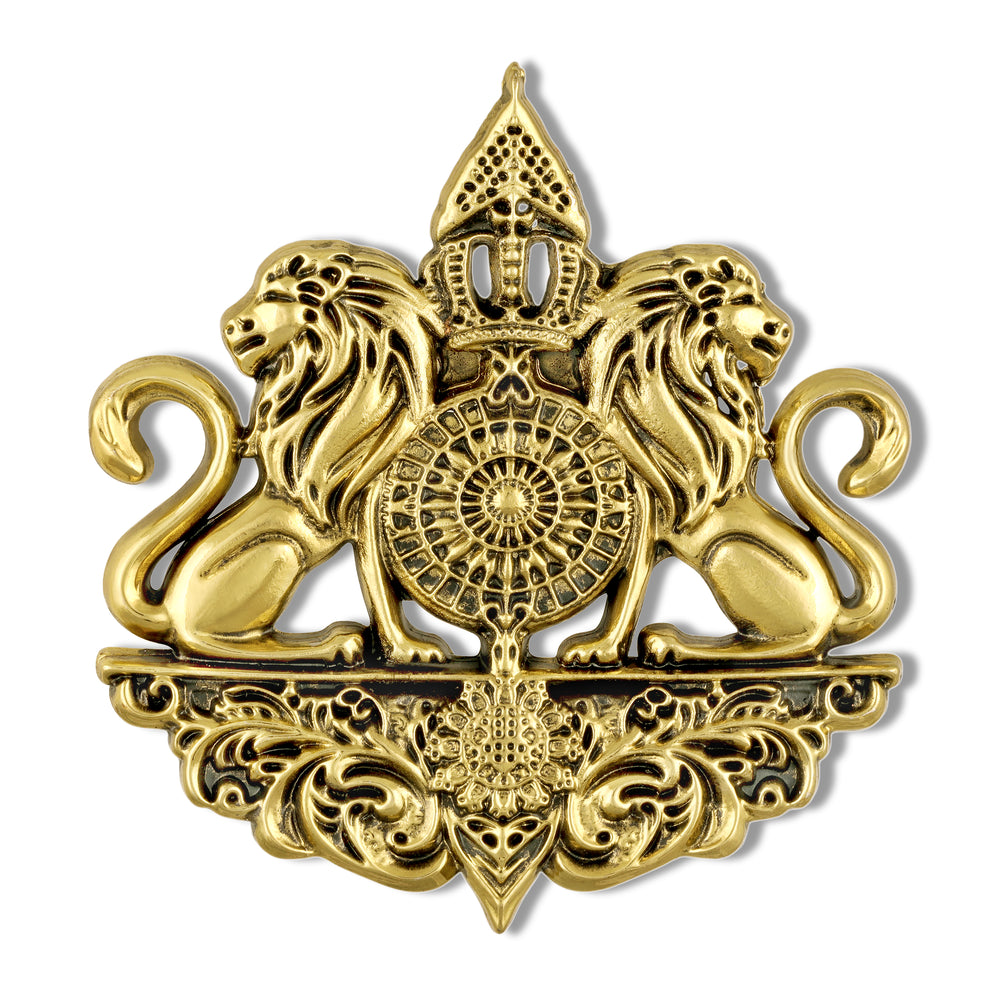 Royal Golden Lion Crest Brooch
