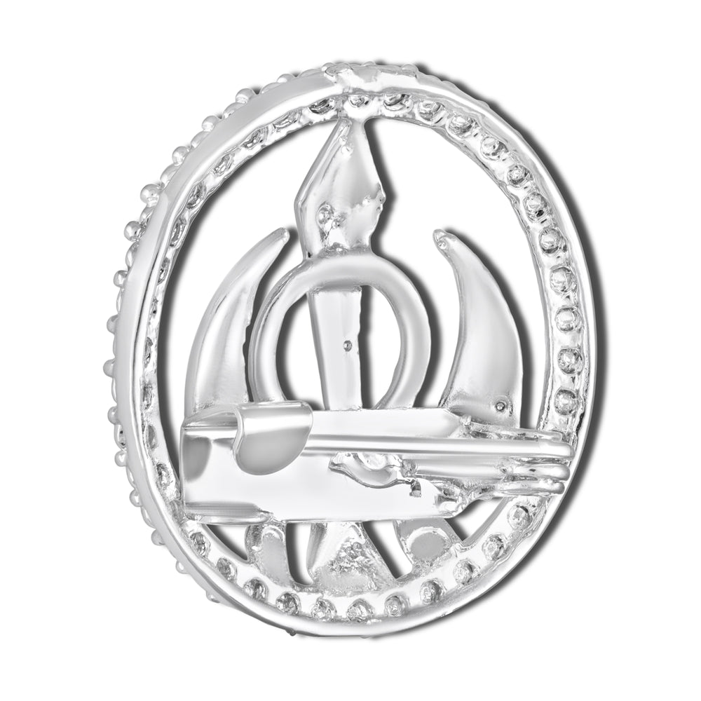 Silver Khanda Men’s Brooch