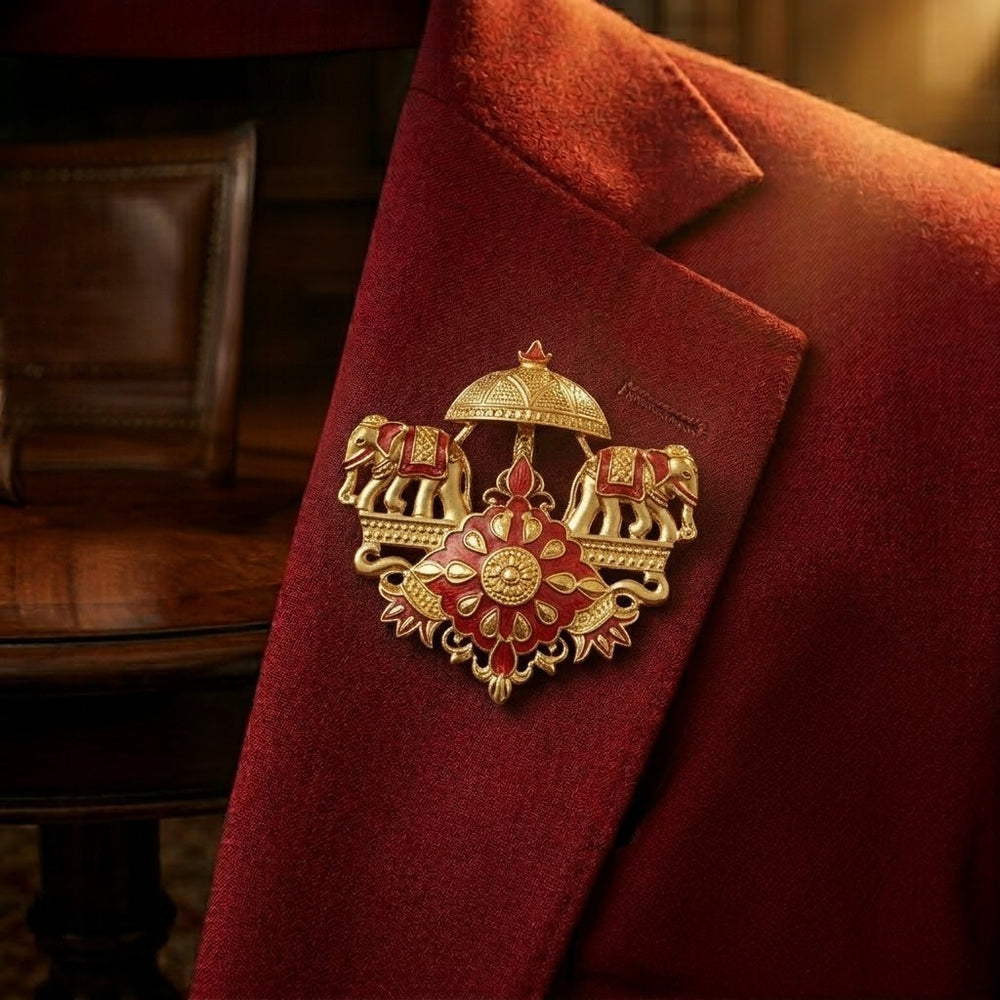 Royal Elephant Doli Men Brooch