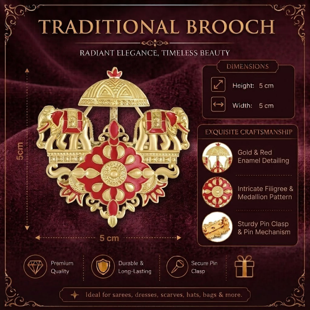 Royal Elephant Doli Men Brooch