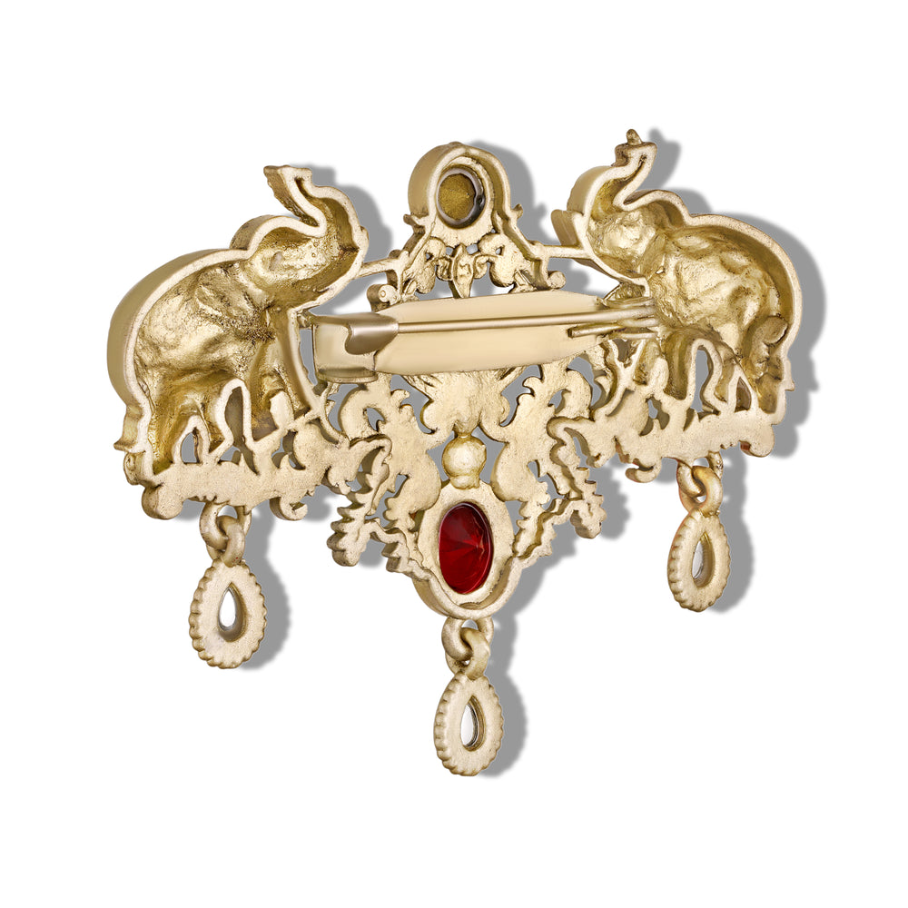 Rajwadi Elephant Brooch