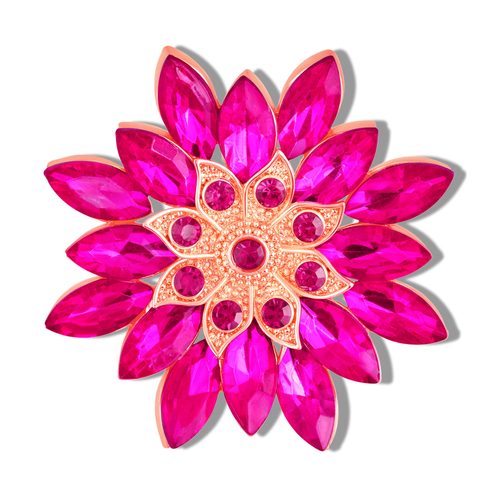 Floral Crystal Women Brooch Pin