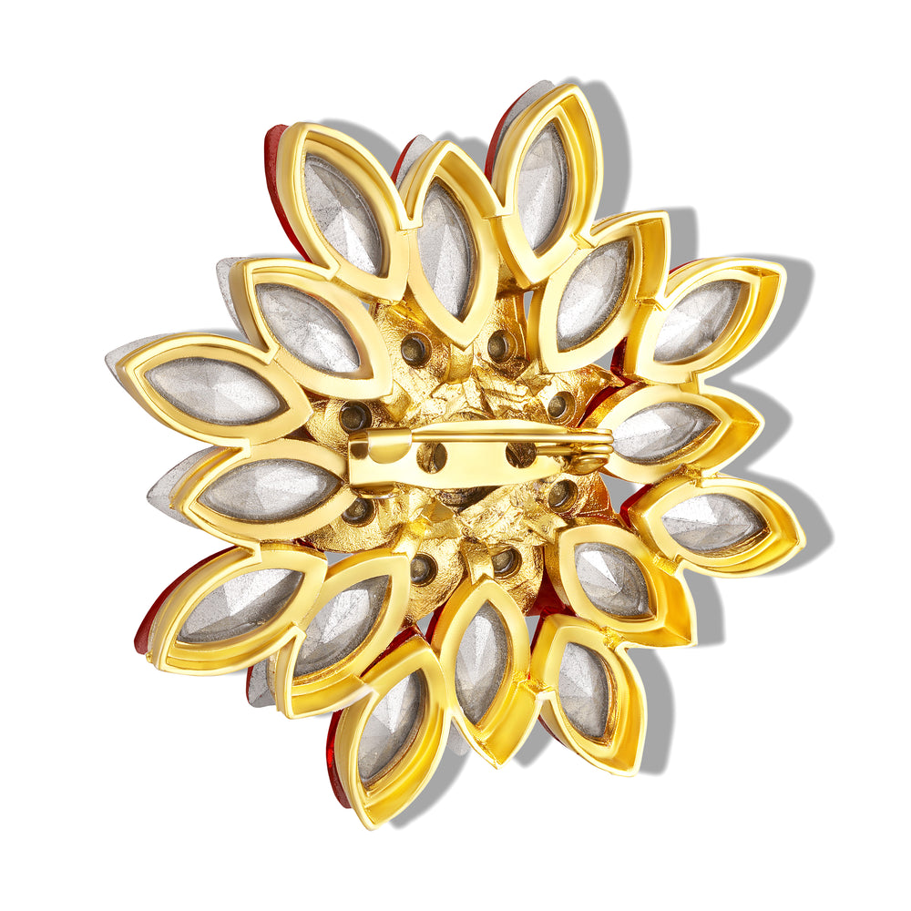 Floral Crystal Women Brooch Pin
