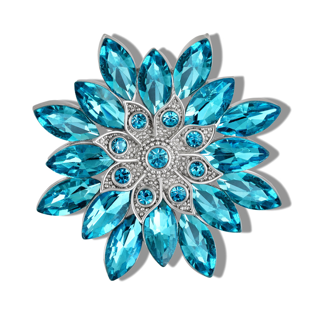 Floral Crystal Women Brooch Pin