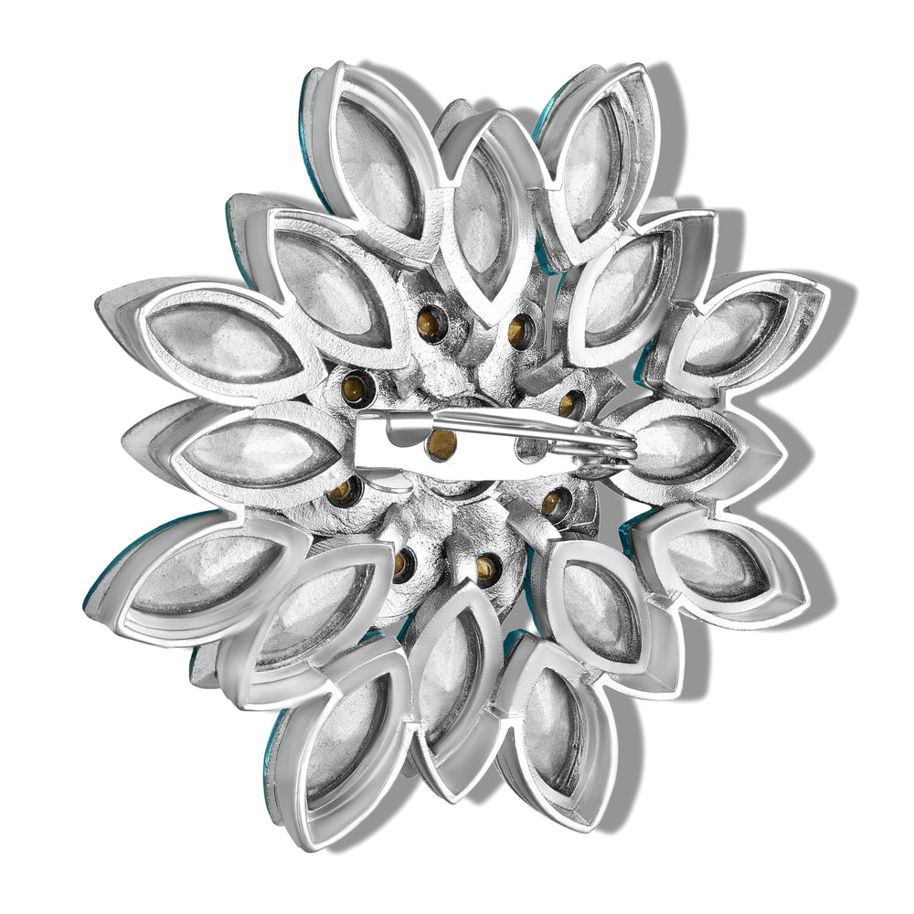 Floral Crystal Women Brooch Pin