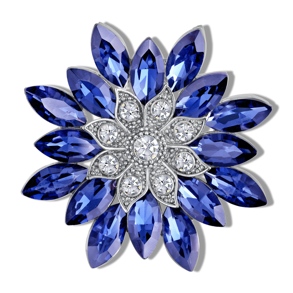 Floral Crystal Women Brooch Pin