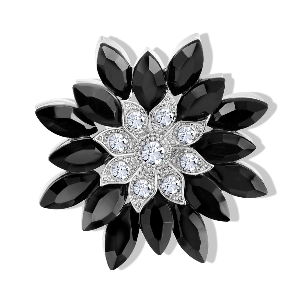 Floral Crystal Women Brooch Pin