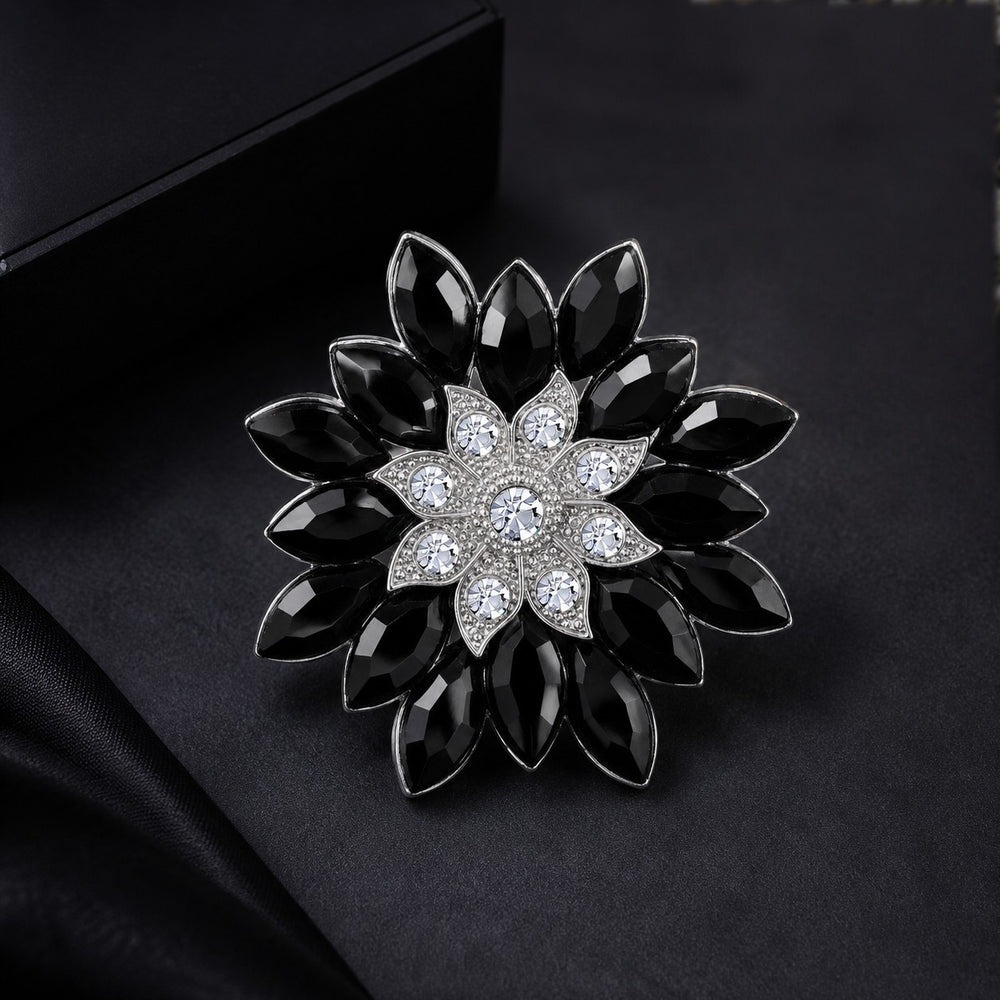 Floral Crystal Women Brooch Pin