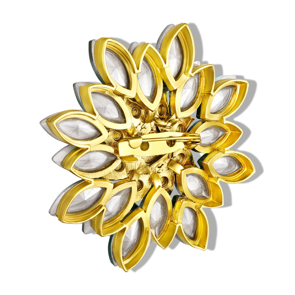Floral Crystal Women Brooch Pin