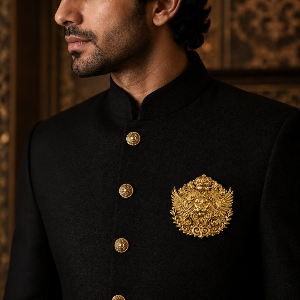 Royal Lion Crown Brooch