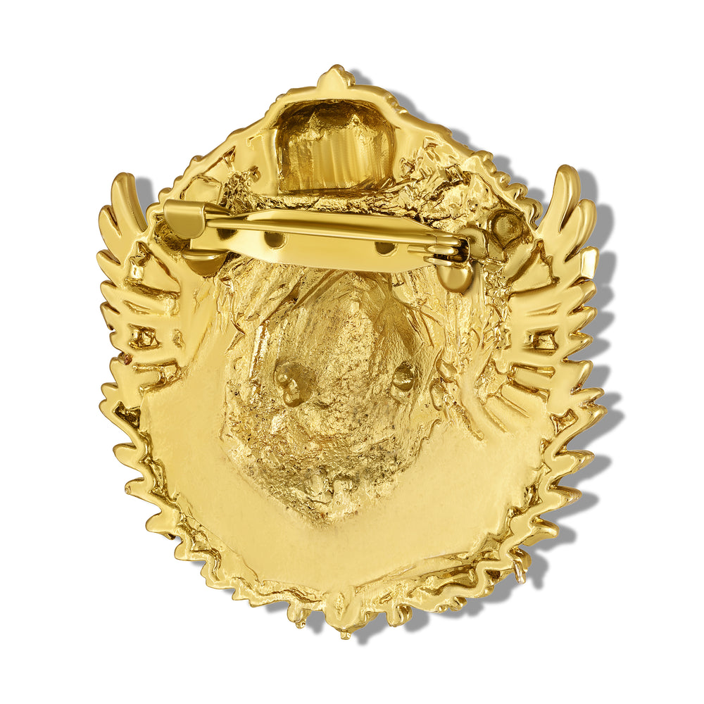 Royal Lion Crown Brooch