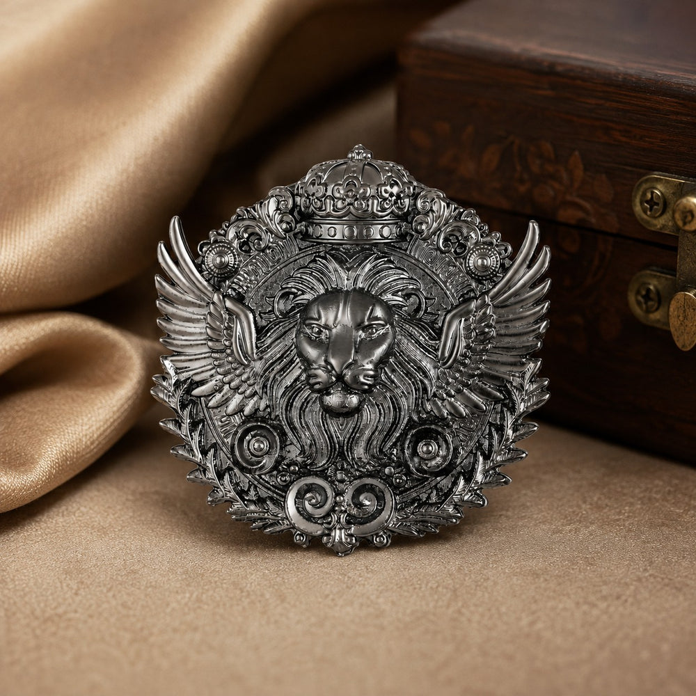 Royal Lion Crown Brooch