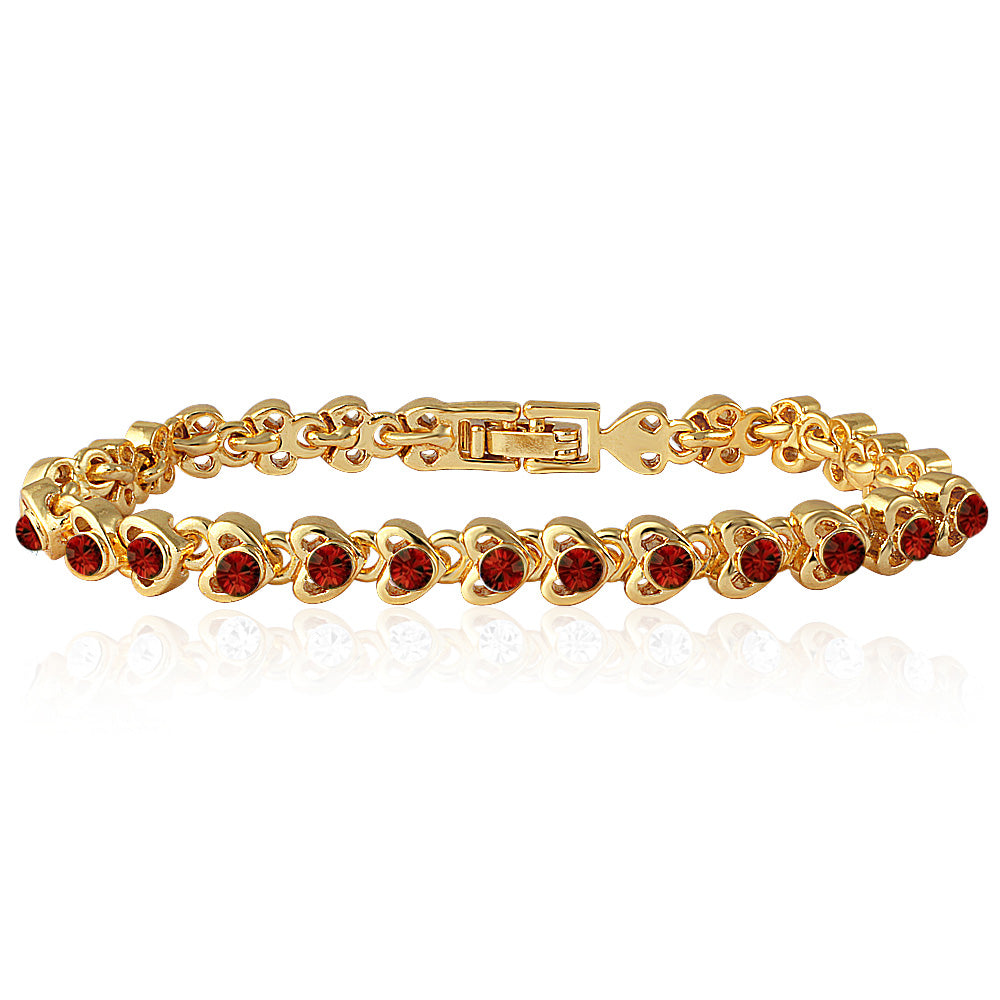 Tiny Hearts Crystal Single Strand Bracelet