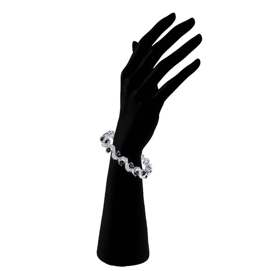 Rich Royal Black Crystals Bracelet
