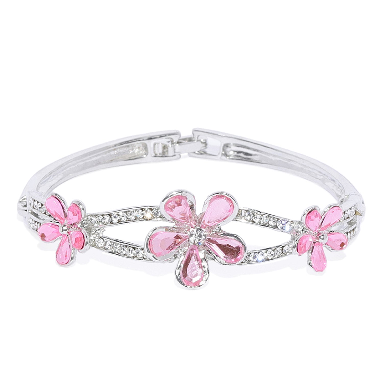 Exquisite Floral Love Crystal Bracelet