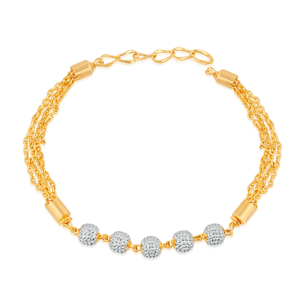 Sparkling white crystals adjustable bracelet