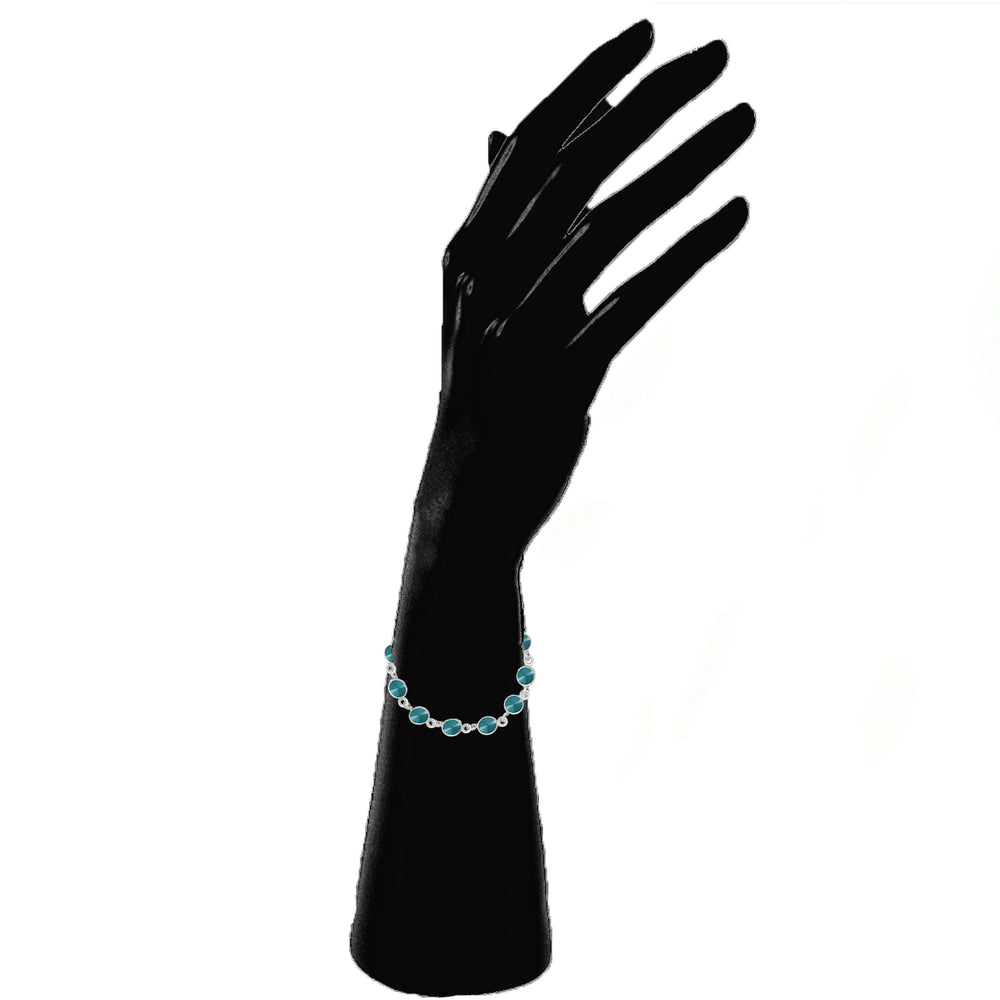 Blue Eternal Love Bracelet with Crysta